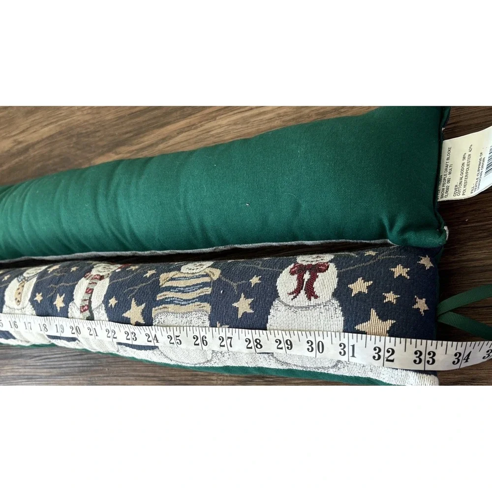 Vintage Christmas Winter Snowman‎ Tapestry Door Draft Stoppers Country Lot Of 2